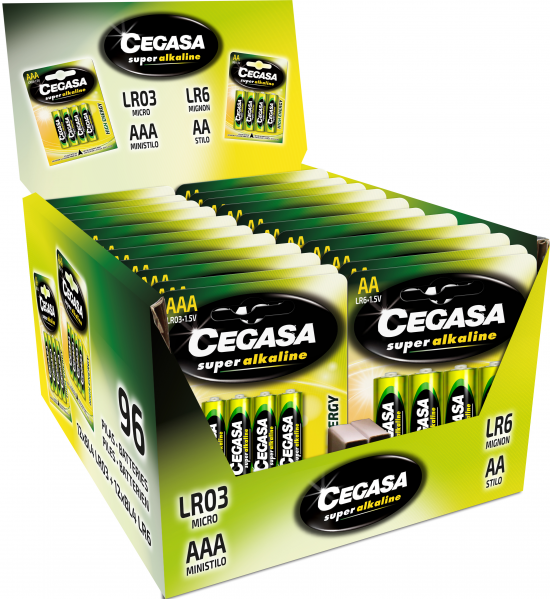 CAJA EXPOSITORA CEGASA 12LR03+12LR06 SUPERALKALINE