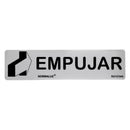 POSTER INFORMATIVO ´´EMPUJAR´´, ADESIVO INOX 0,8 MM, 5 X 20 CM