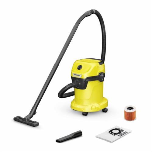 ASPIRADOR SEM SACO KARCHER WD3V( 1000 W - 17 L  - AMARELO  )