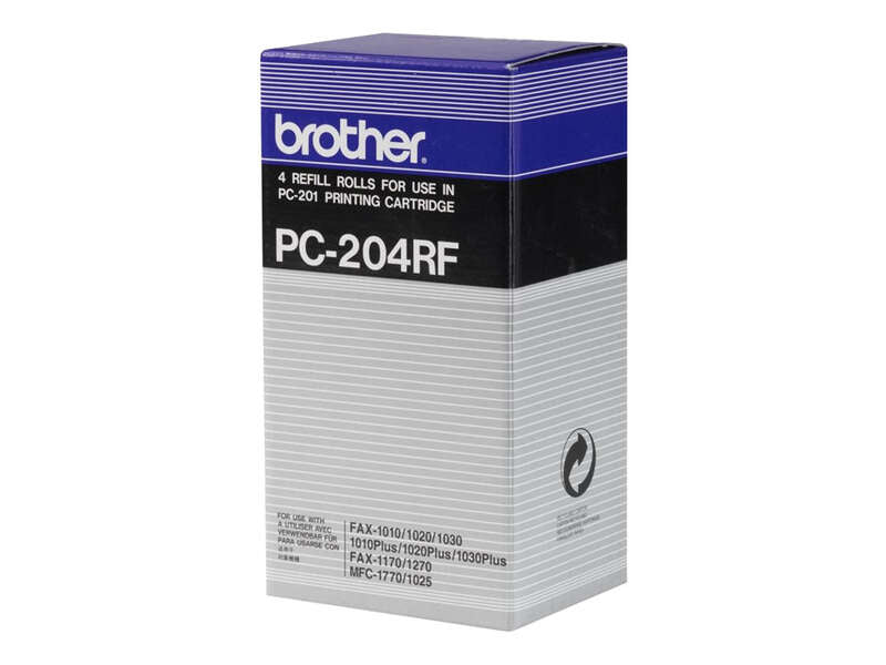 PACK DE 4 ROLOS DE TRANSFÊRENCIA TÉRMICA ORIGINAIS BROTHER PC204R