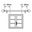 KIT VARÃO PARA CORTINADOS ANILLO EXTENSIBLE DE 160 A 300CM CROMO