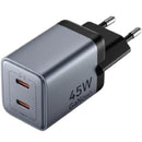 CARGADOR DE PARED GAN VENTION TZ-FCDH0-EU 2XUSB TIPO-C + CABLE US