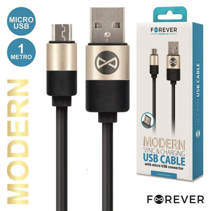 CABO USB-A 2.0 MACHO  MICRO USB-B MACHO 1M FOREVER