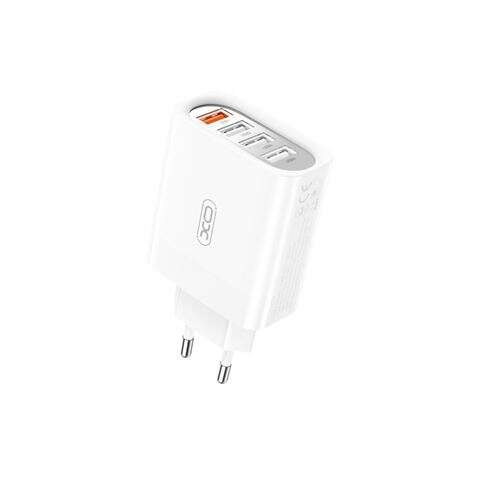 XO CARGADOR USB DE 4 PUERTOS - POTENCIA TOTAL DE 18W - SALIDA SIM