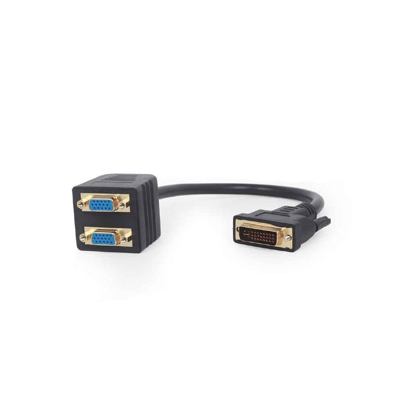 ADAPTADOR DVI-I MACHO  PARA DOIS VGA FEMEA