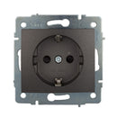 TOMADA FIXA 2P+T DE EMBUTIR SEM CAIXILHO 16A 250V~ GRAFITE