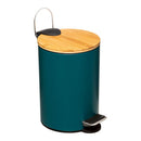 BALDE DO LIXO WC VERDE PETROL. 3L COLEÇÃO ´´COLORS´´
