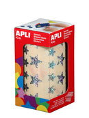 APLI GOMETS ESTRELLA HOLOGRAFICOS - 12.5MM Y 19.5MM - ADHESIVO PE