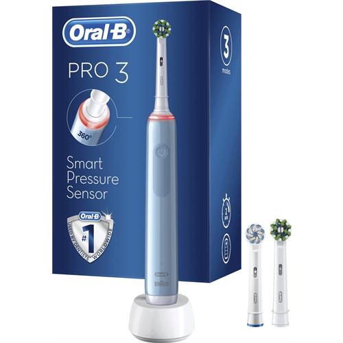 ESCOVA DE DENTES ELÉTRICA ORAL-B PRO3 3770 AZUL ( RECARREGÁVEL  -