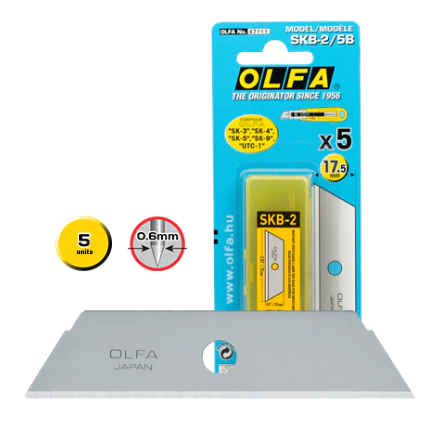 OLFA PACK DE 5 CUCHILLAS DE RESPUESTO PARA CUTTERS OLFA SK-2 - AC