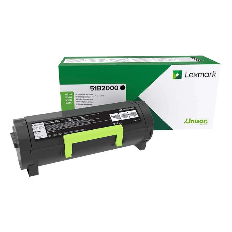 TONER ORIGINAL LEXMARK PRETO MS/MX3/4/5/617 2.500 PGS