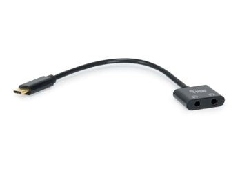 Equip 133469 cabo de áudio 0,15 m USB C 2 x 3.5mm Preto