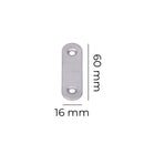 PLACA DE UNIAO AÇO INOX 60X16X1,5MM EDM