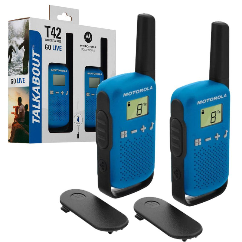 WALKIE TALKIES MOTOROLA T42 BLUE