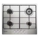 INDESIT PLACA 60CM 4GAS COMANDOS FRONTAIS INOX
