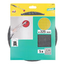 DISCOS DE LIXA AUTOADERENTES COM GRADE DE CARBONETO, Ø225 MM, GRÃ