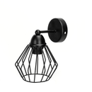 APLIQUE DE PAREDE EM METAL PRETO (SEM FONTE DE LUZ) E27