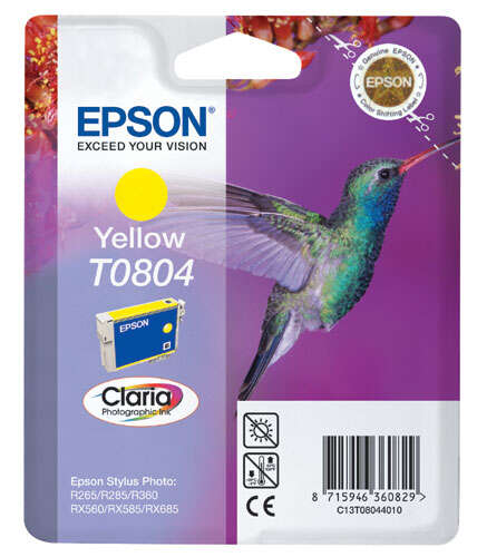 TINTEIRO EPSON AMARELO R265/ 360/ RX560 - C13T08044011