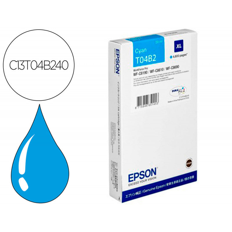 TINTEIRO EPSON T04B2XL AZUL