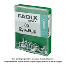 CAIXA M 35 UNID. PARAFUSO ROSCA CHAPA CR ZINCO 2,9X9,5MM FADIX