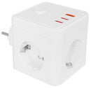 CUBO SILVERSANZ E-BLOCK 3 SCHUKO+2USB+1USBC