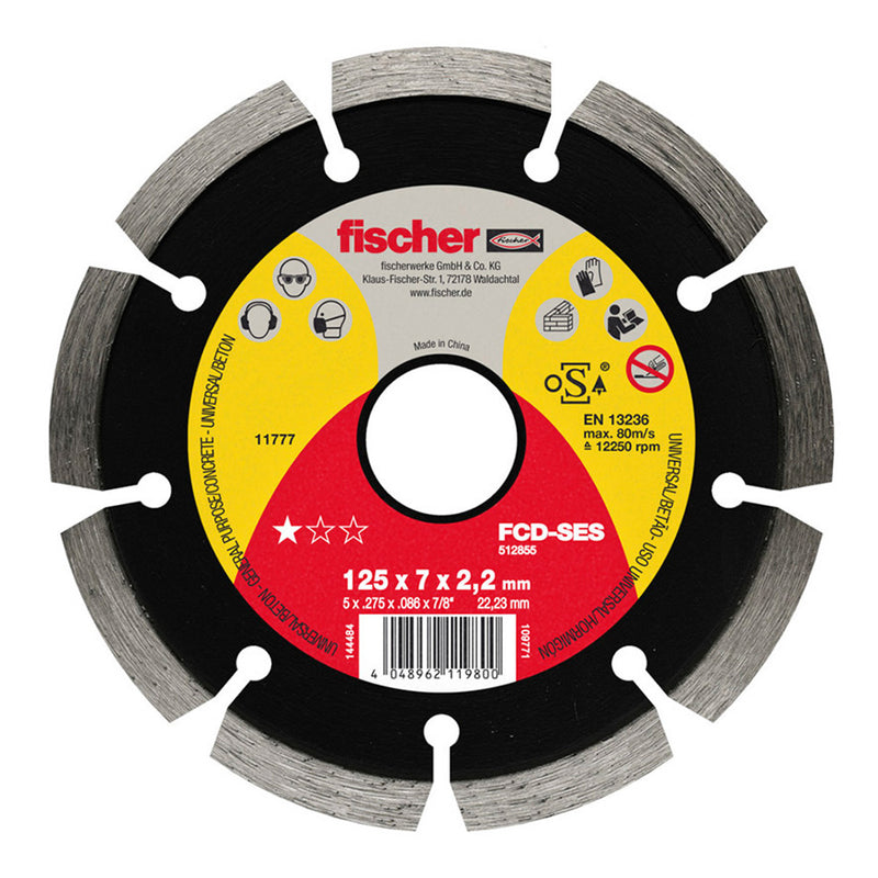 DISCO DE CORTE PARA CIMENTO FCD-SES Ø115X2.0X22.23 512853 FISCHER