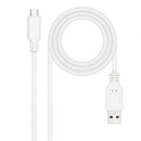 CABLE USB 2.0 NANOCABLE 10.01.2101-L150-W USB TIPO-C MACHO - USB