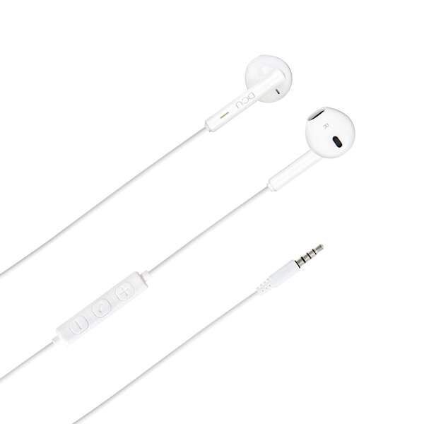 AURICULARES DCU JACK 3,5MM STEREO BLANCO