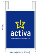 ACTIVA BOLSA PLASTICO GRANDE 100 UD 60X70 CM