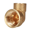 COTOVELO FEMININO 90 1/2´´ X 15 MM LATÃO