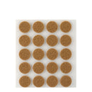PACK 20 FELTROS ADESIVOS SINTETICOS CASTANHOS, Ø17MM PLASFIX INOF