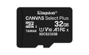 MICROSD KINGSTON CANVAS SELECT PLUS 32GB CLASS10 UHS-I SDHC(100MB