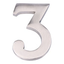 NUMERO 3 NIQUEL MATE 10CM FIXAÇÃO INVISIVEL EDM