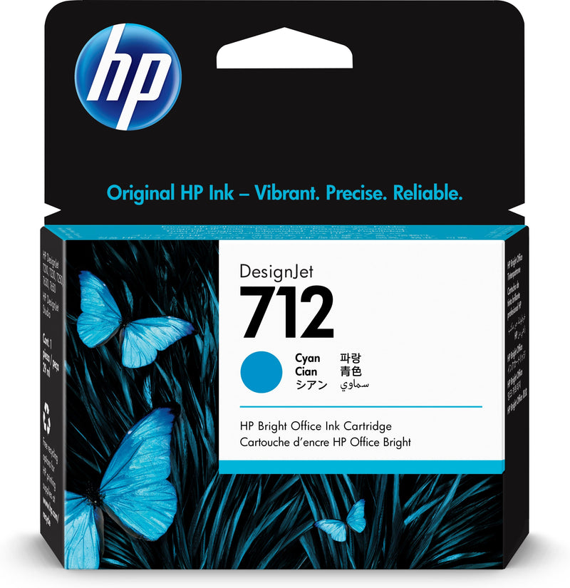 TINTEIRO HP 712 29-ML CYAN DESIGNJET INK CARTRIDGE