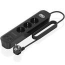 REGLETA CON INTERRUPTOR AISENS ASPS-2A2C11-BK 3 TOMAS DE CORRIENT