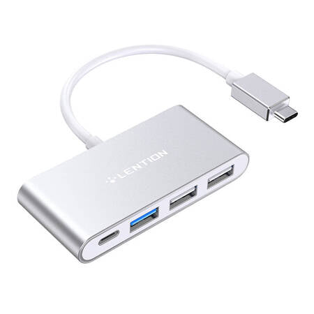 LENTION 4IN1 HUB USB-C PARA USB 3.0 + 2X USB 2.0 + USB-C (PRATEAD