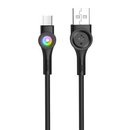 CABO FONENG X59 USB-MICRO USB, LED, 3A, 1 M PRETO