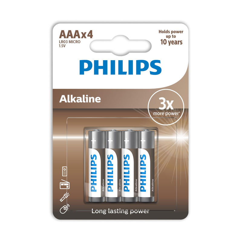 PILA PHILIPS BRONZE ALKALINE LR03A4B/10 AAA 1 BLIS