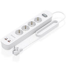 REGLETA CON INTERRUPTOR AISENS ASPS-2A2C12-W 4 TOMAS DE CORRIENTE
