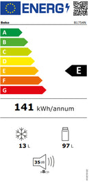 MINI FRIGORIFÍCO BEKO B1754N 126L
