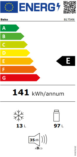 MINI FRIGORIFÍCO BEKO B1754N 126L