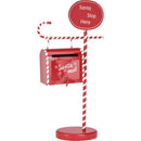 CAIXA DE CORREIO DECORATIVA NATAL, METAL, VERMELHO, 51CM.