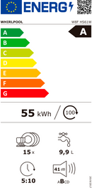 MÁQUINA DE LAVAR LOUÇA WHIRLPOOL - W8F HS61 W