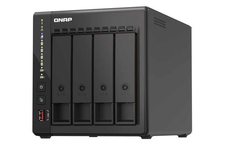 QNAP TS-453E NAS Tower Ethernet LAN Preto J6412