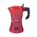 CAFETEIRA DE ALUMÍNIO DE 9 CHÁVENAS MOD: ´´PETRA´´ COR VERMELHO