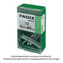 CAIXA S 12 UNID. PREGO CP ESTRIADO AÇO 2,7X40MM FADIX