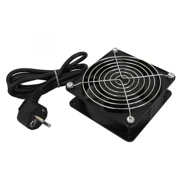 COOLING FAN 120X120X38 MM WITH PROTECTION GRID AND 2 M. POWER CAB