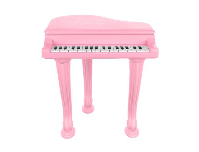 PIANO DE CAUDA ELETRÓNICO C/ MICROFONE P/ CRIANÇAS - ROSA