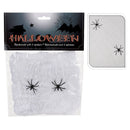 TEIA DE ARANHA HALLOWEEN COM 2 ARANHAS 50X40CM