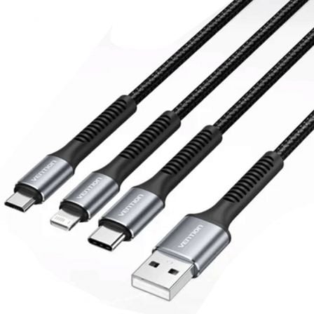 CABLE USB TIPO-C LIGHTNING VENTION H18BAV USB TIPO-C MACHO LIGHTN